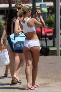 Sexy Girl On The Street Wearing White Shorts-v1ltrl6esv.jpg